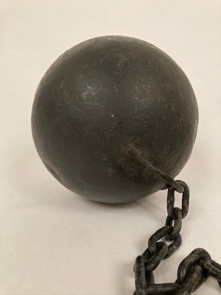 1930s Wrought Iron Ball and Chain Movie Prop at 1stDibs