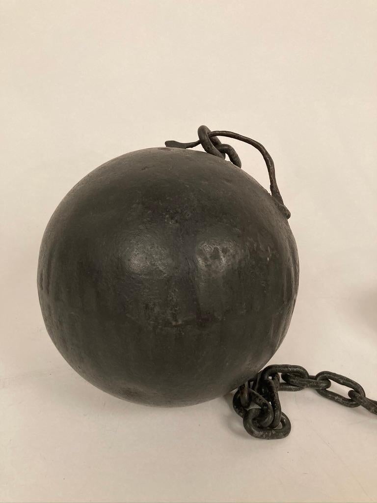 1930s Wrought Iron Ball and Chain Movie Prop at 1stDibs