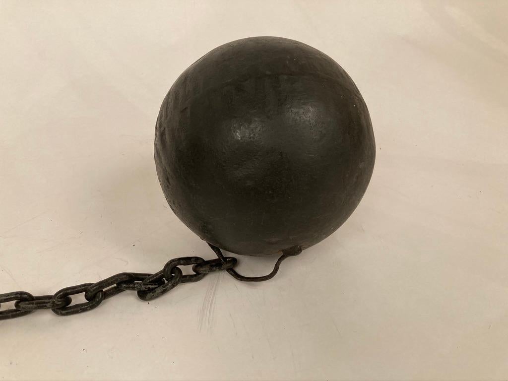 1930s Wrought Iron Ball and Chain Movie Prop at 1stDibs