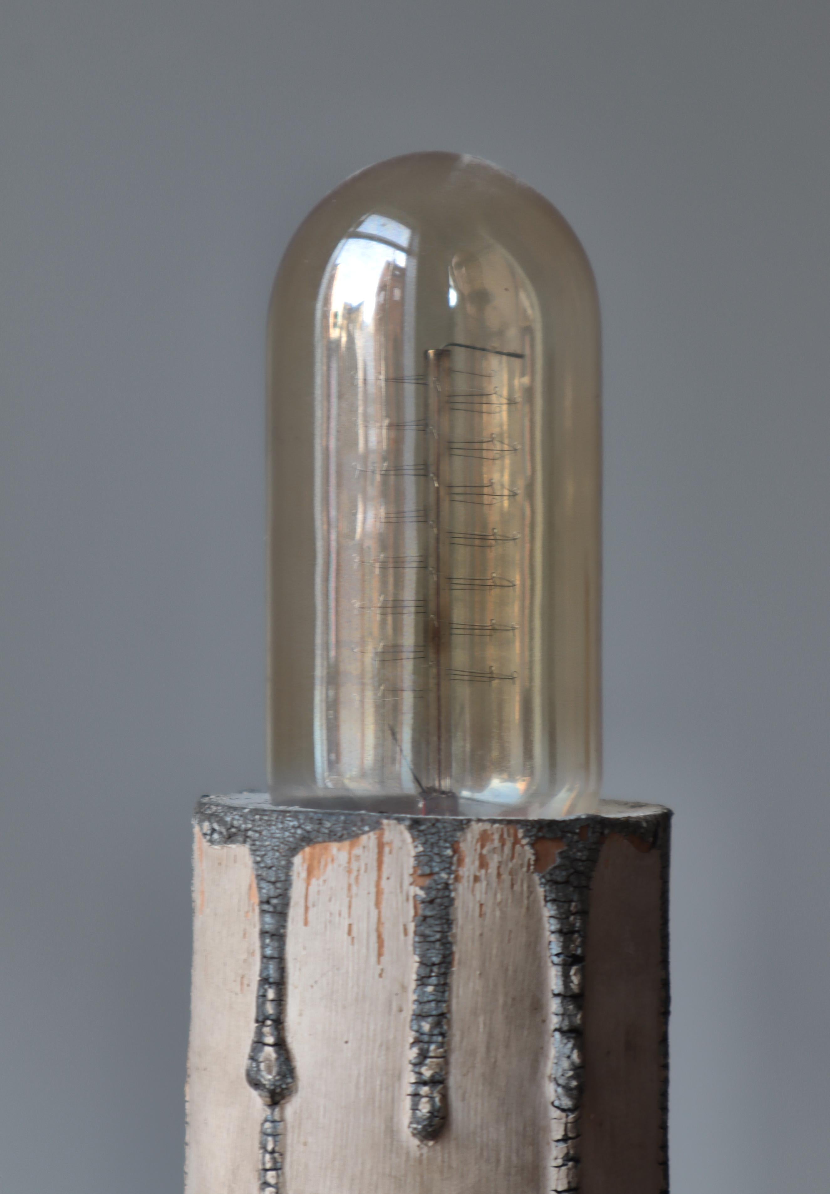 1930s Wrought Iron Candle Light Floor Lamp Handmade Romantic Modernism, Denmark For Sale 8