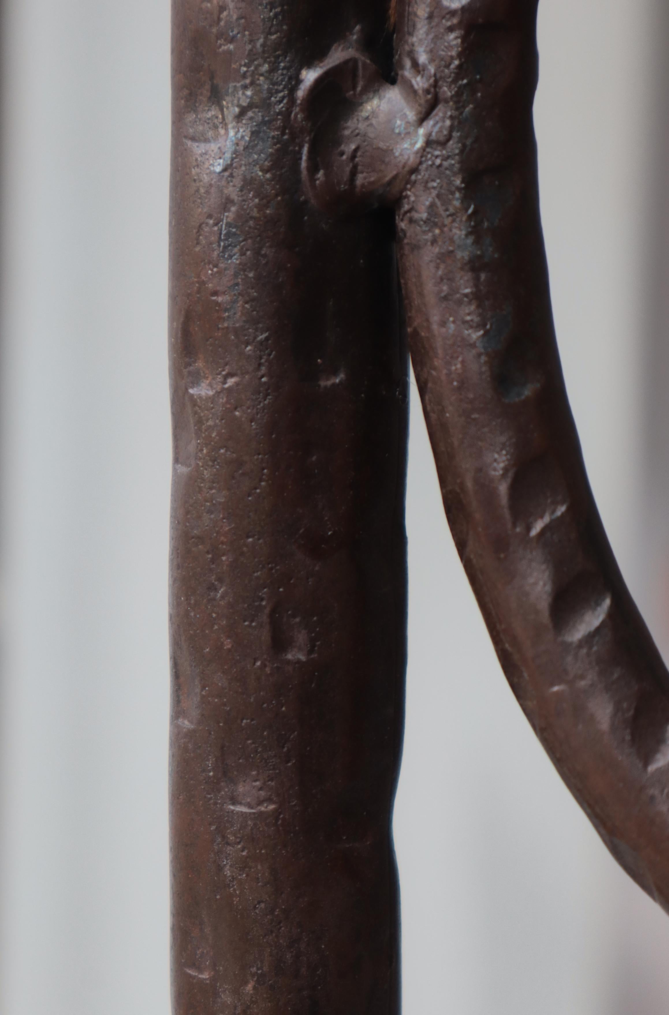 1930s Wrought Iron Candle Light Floor Lamp Handmade Romantic Modernism, Denmark For Sale 10