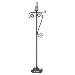 Schmiedeeiserne Kerzenleuchte, Stehlampe, handgefertigt, romantischer Modernismus, Dänemark, 1930er Jahre