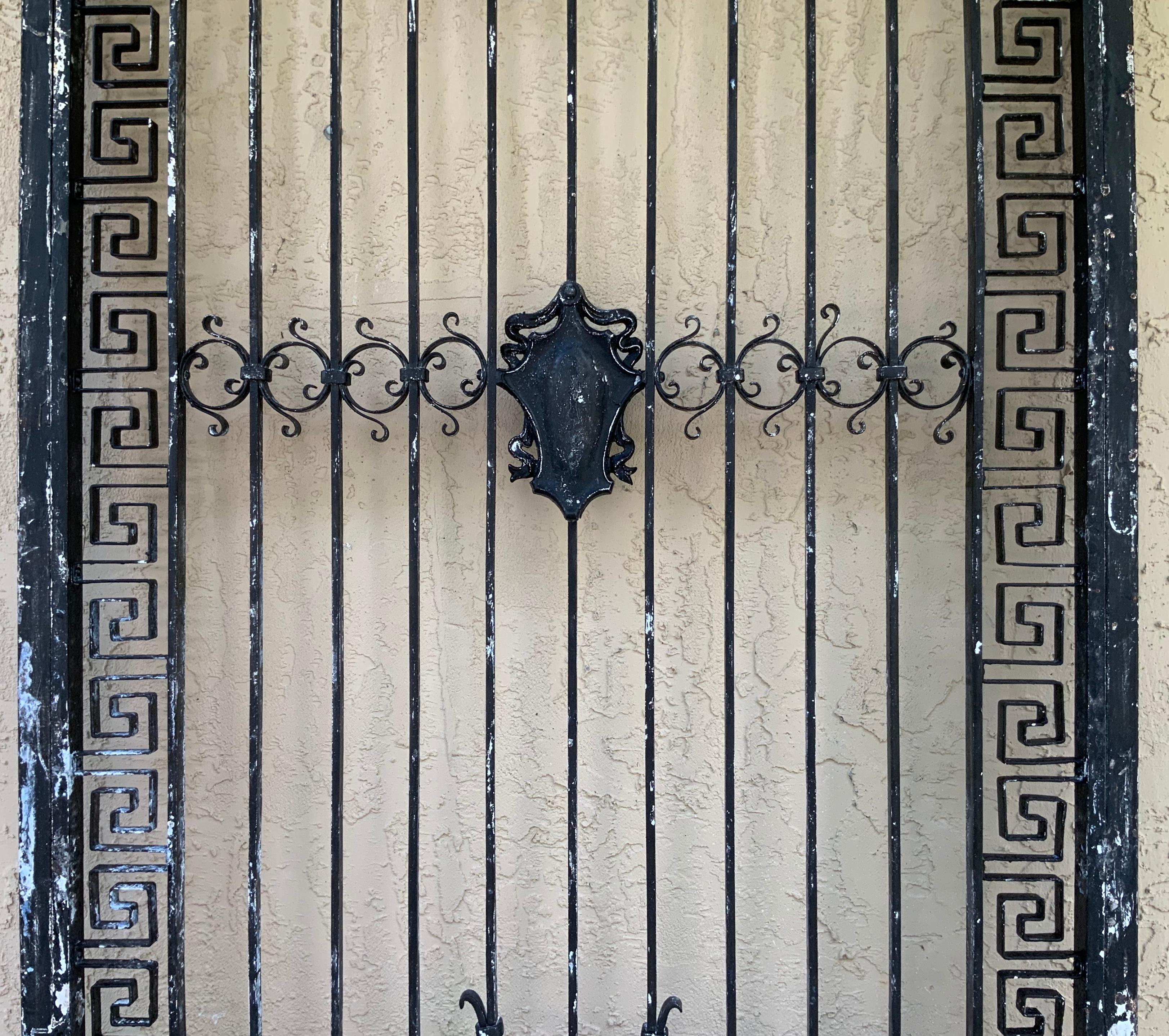 American 1930s Wrought Iron Gate or Door
