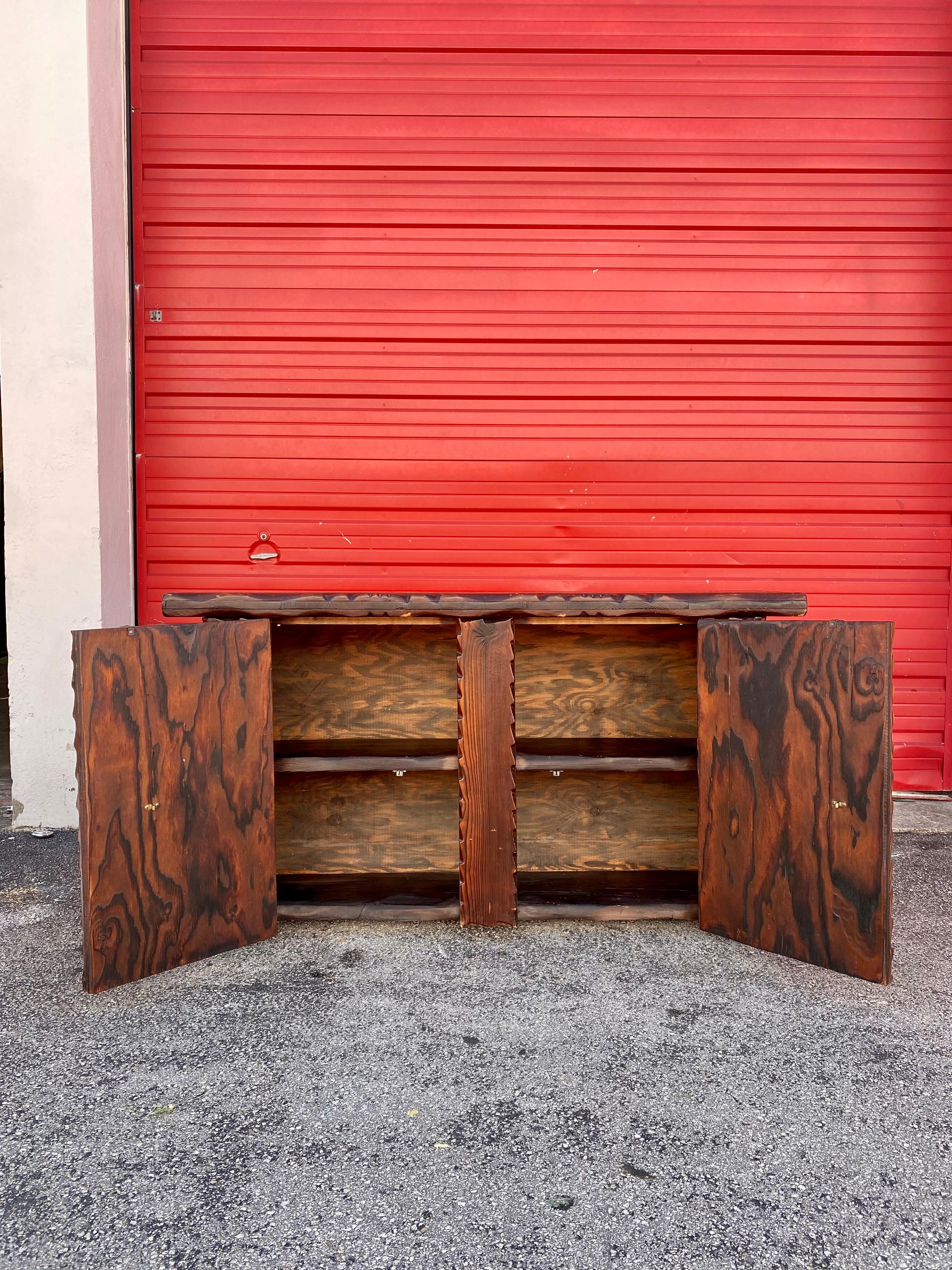 1930s Art Deco Brutalist Style Bar Sideboard Storage Cabinet  For Sale 4