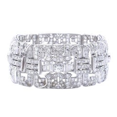 1930s French Art Deco Diamond Platinum Bracelet