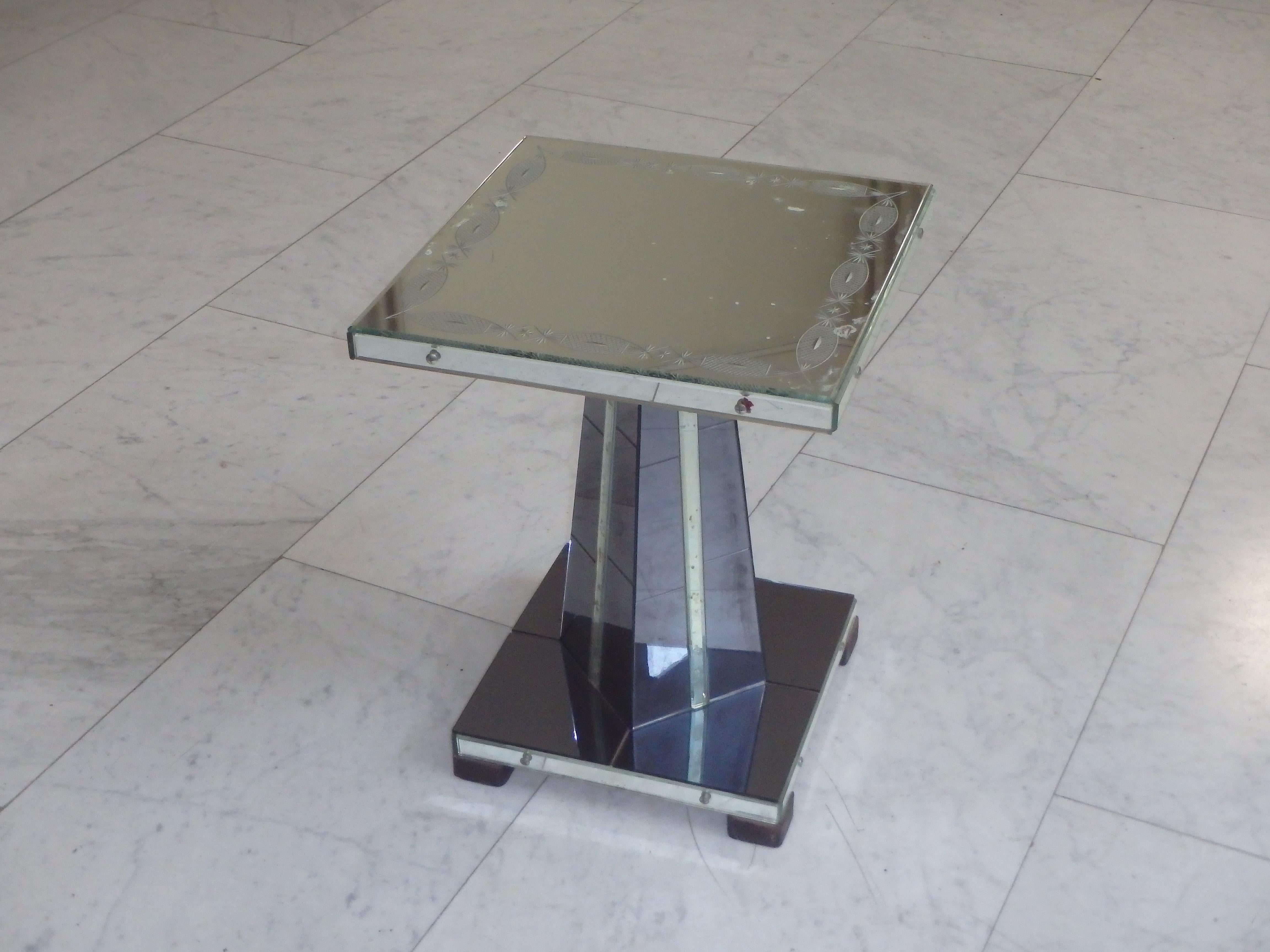 1930er Jahre Art Deco Mirror Beistelltisch im Angebot 8