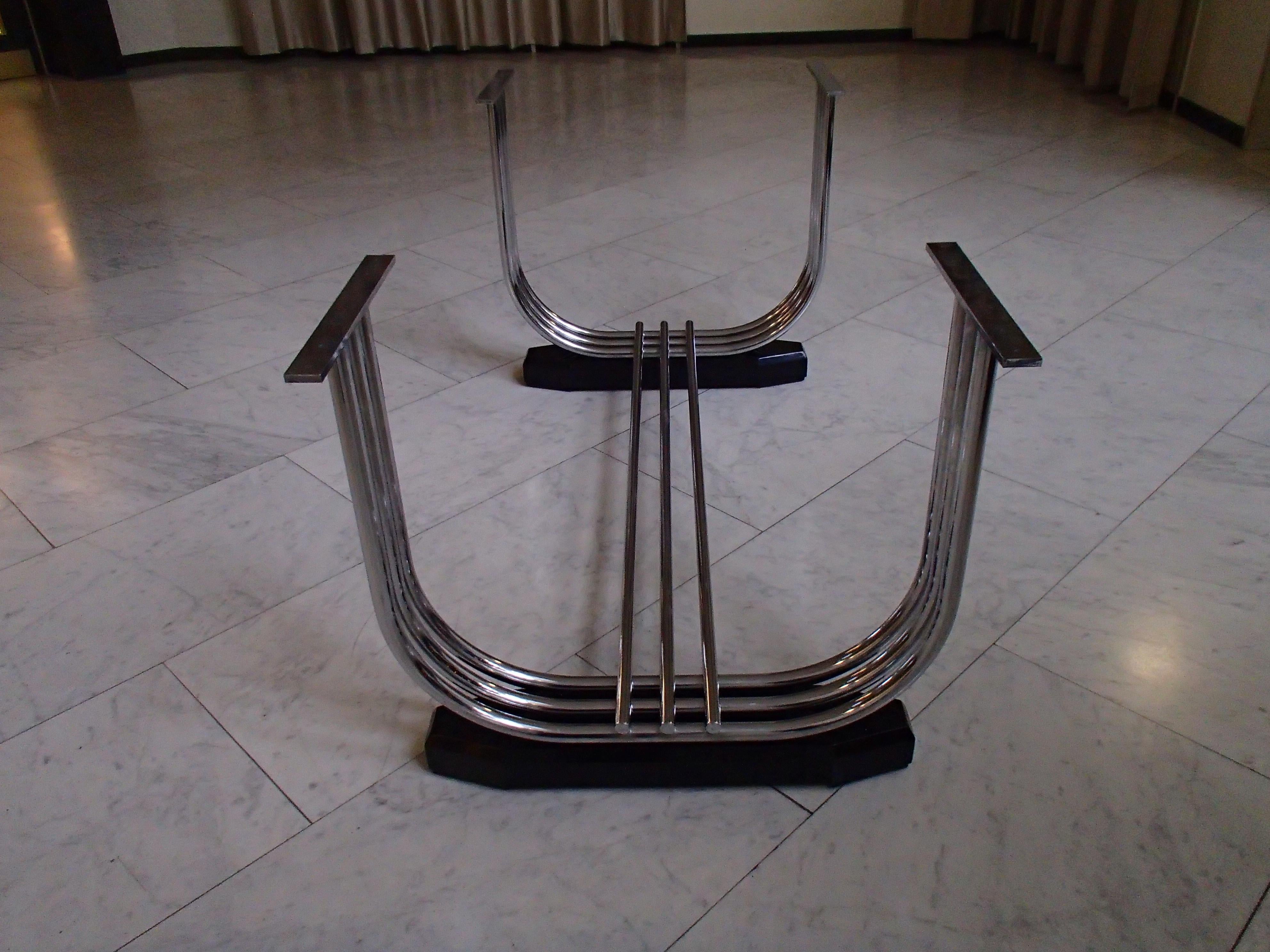1930thies Tubular Chrome and Blck Top Table for Pel by Serge Chermayeff For Sale 5