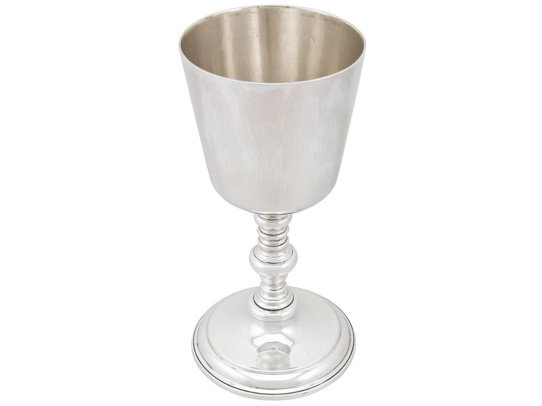 1931 Antique Sterling Silver Chalice In Excellent Condition In Jesmond, Newcastle Upon Tyne