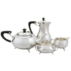 1931 Antique Sterling Silver Four Piece Tea and Coffee Service