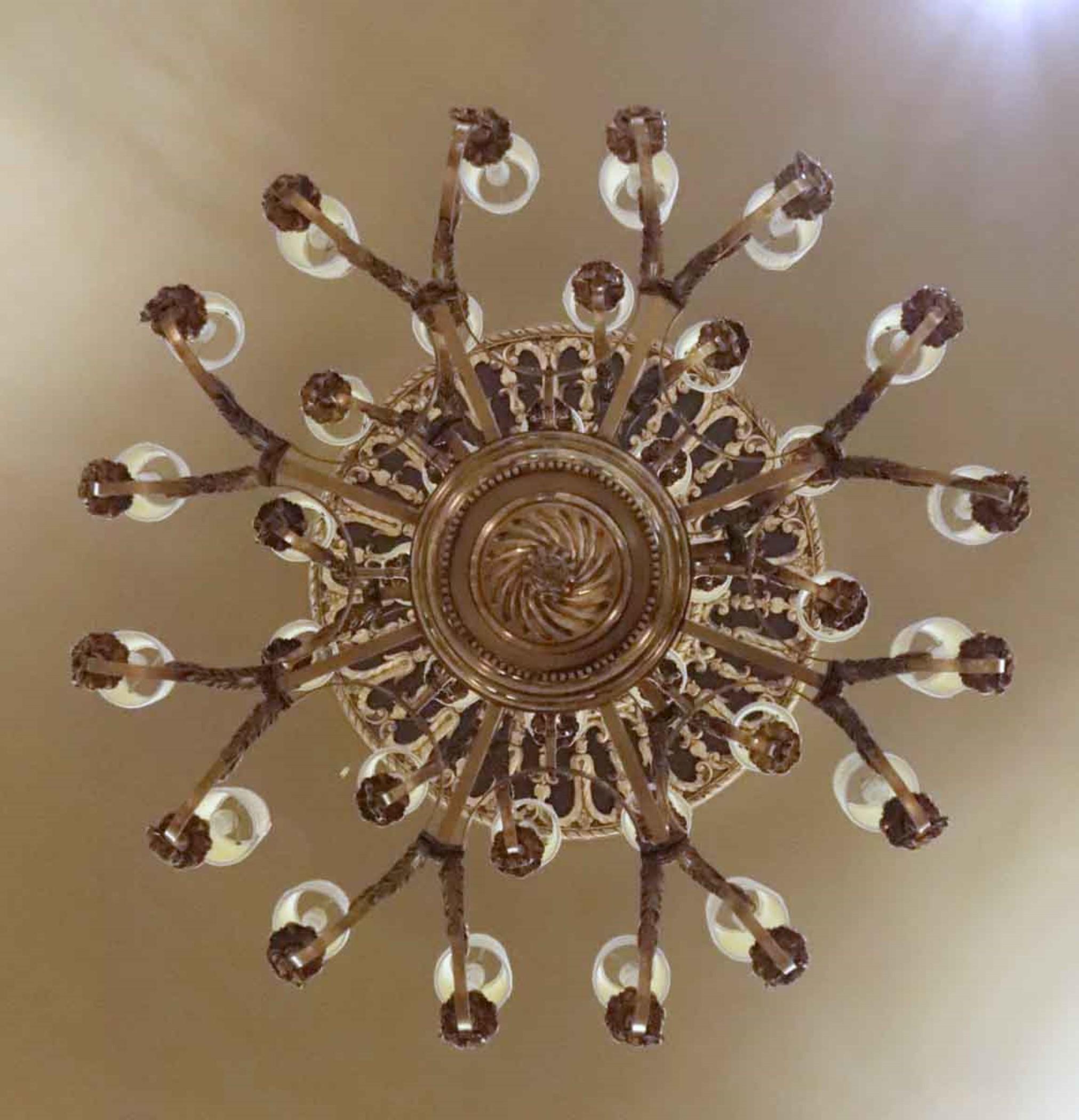 American Bronze 36-Light Waldorf Astoria Chandelier Conrad Suite For Sale