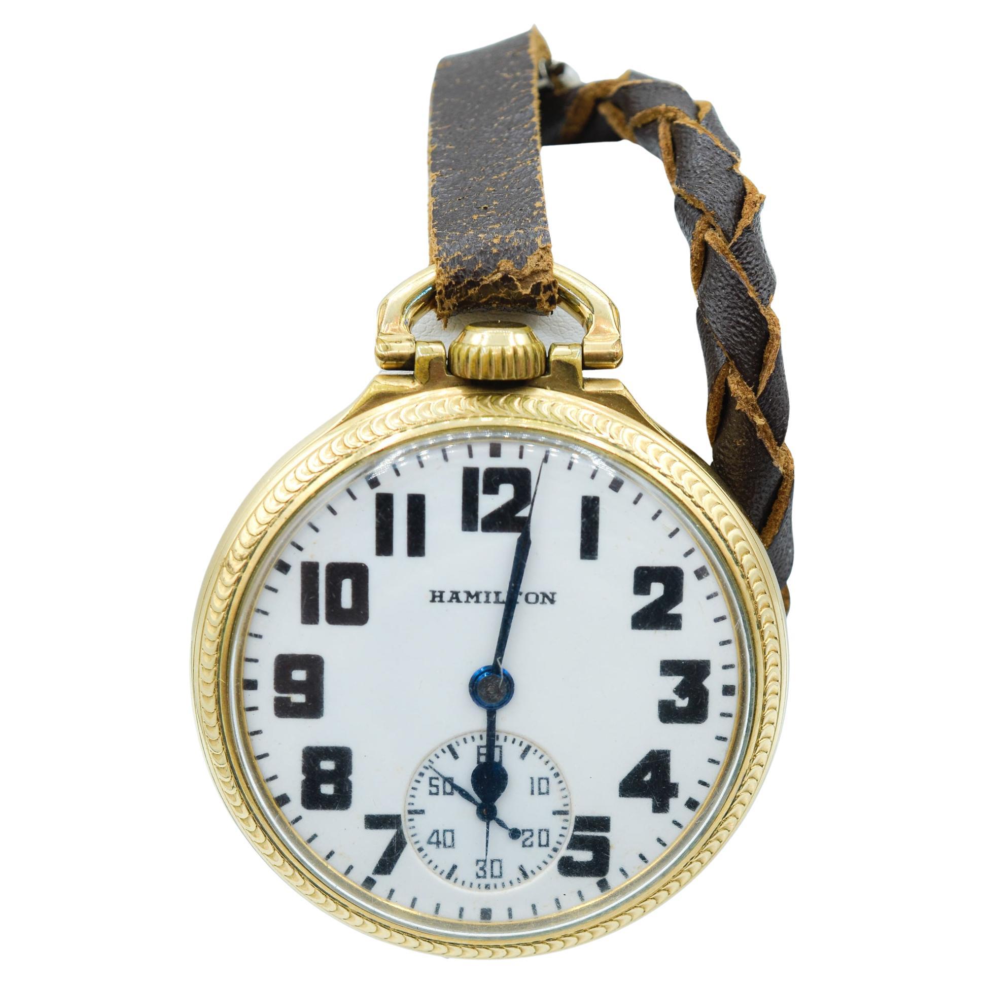 Hamilton Ball Yellow Gold Railroad Pocket Watch at 1stDibs railroad