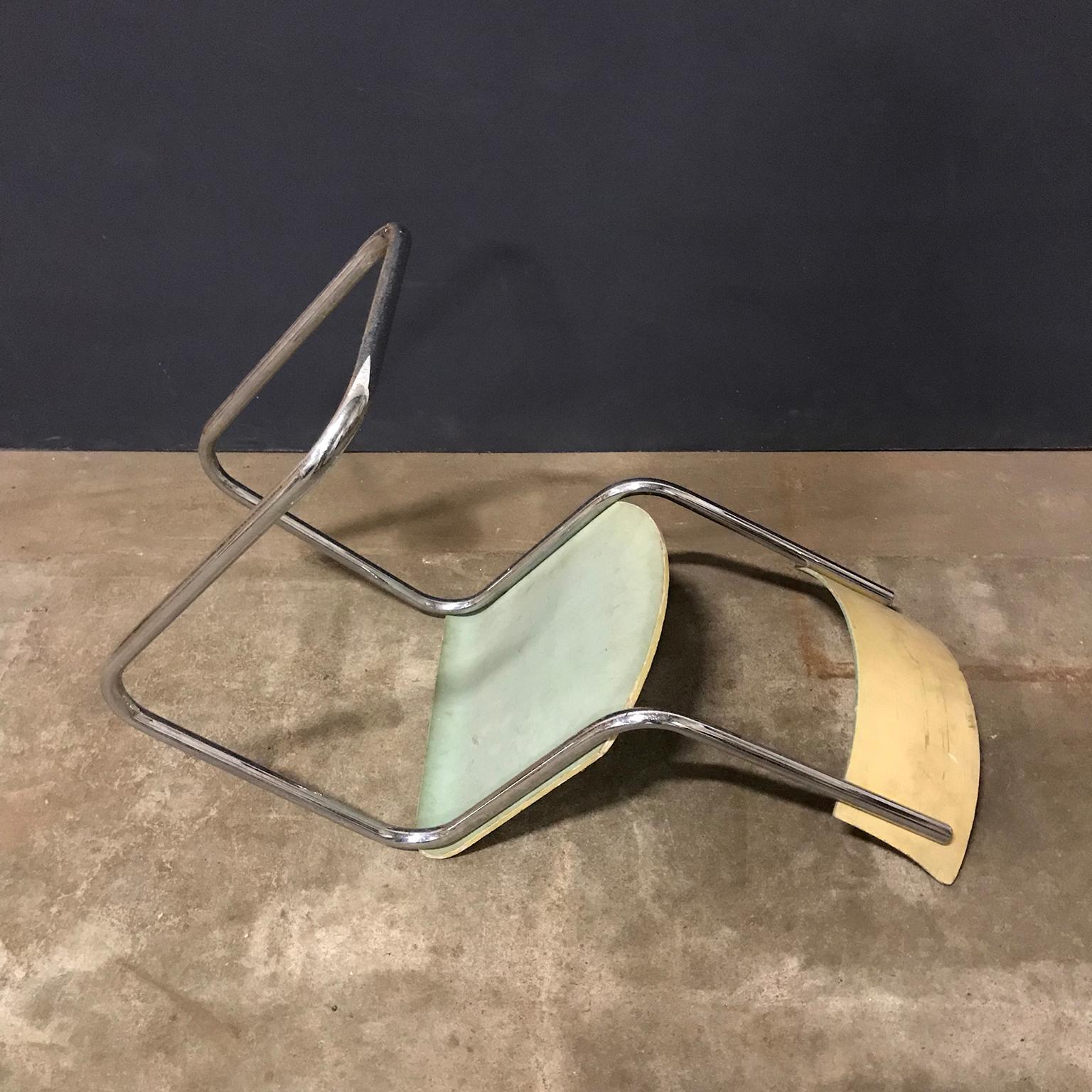 1931, Mart Stam for Thonet, Set of Light Yellow Wooden S43 For Sale 4