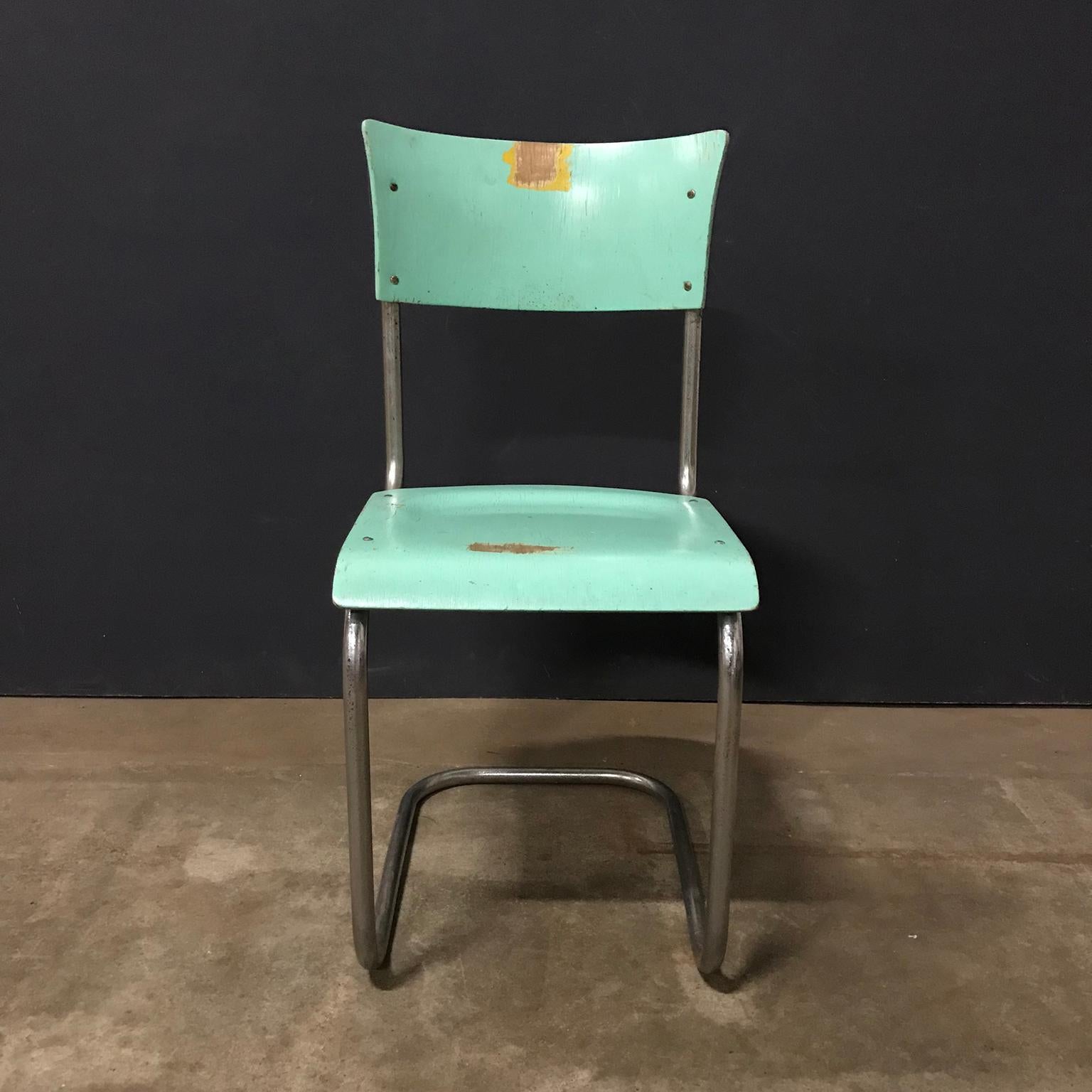 Mid-20th Century 1931, Mart Stam for Thonet, Turquoise Wooden S43 For Sale