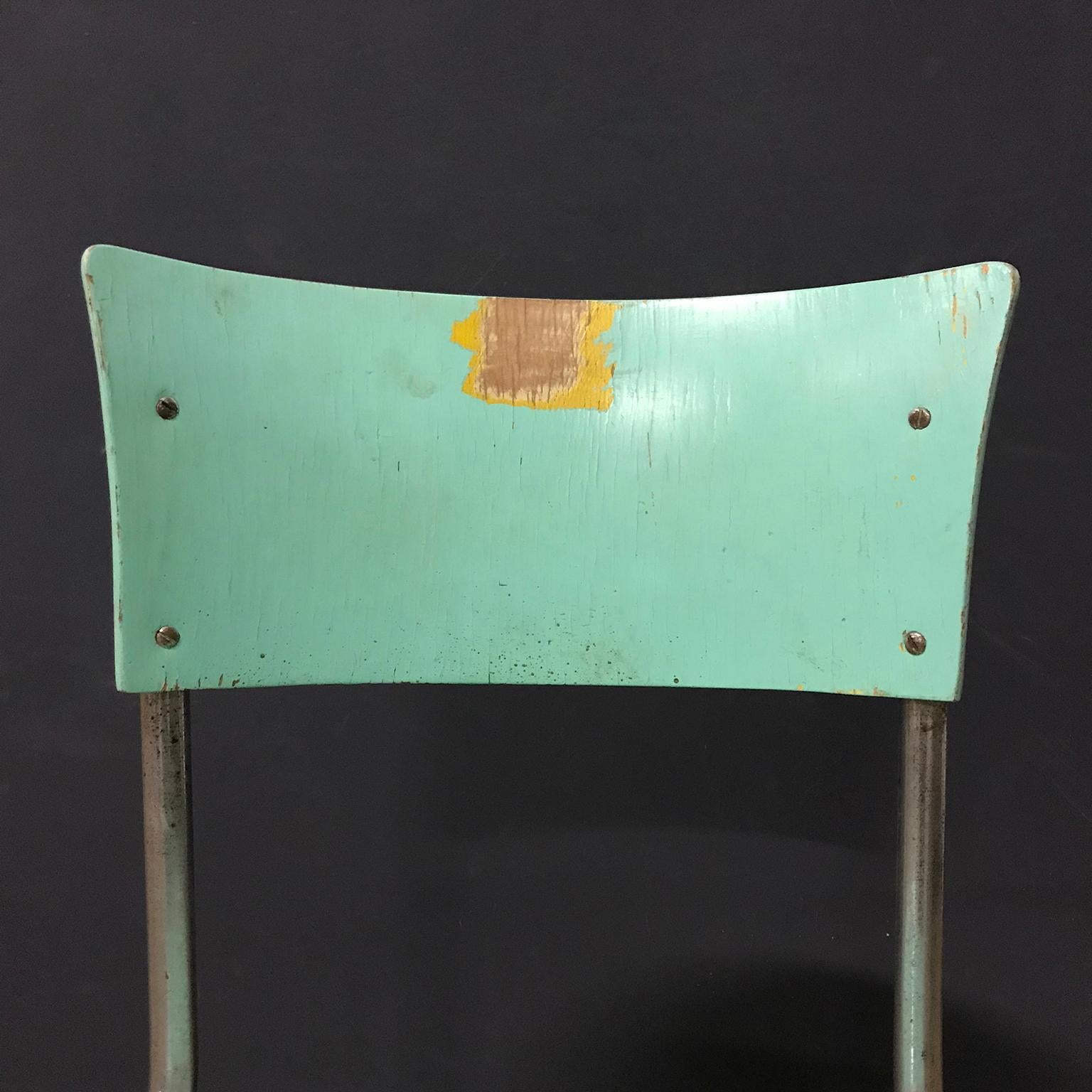 Metal 1931, Mart Stam for Thonet, Turquoise Wooden S43 For Sale
