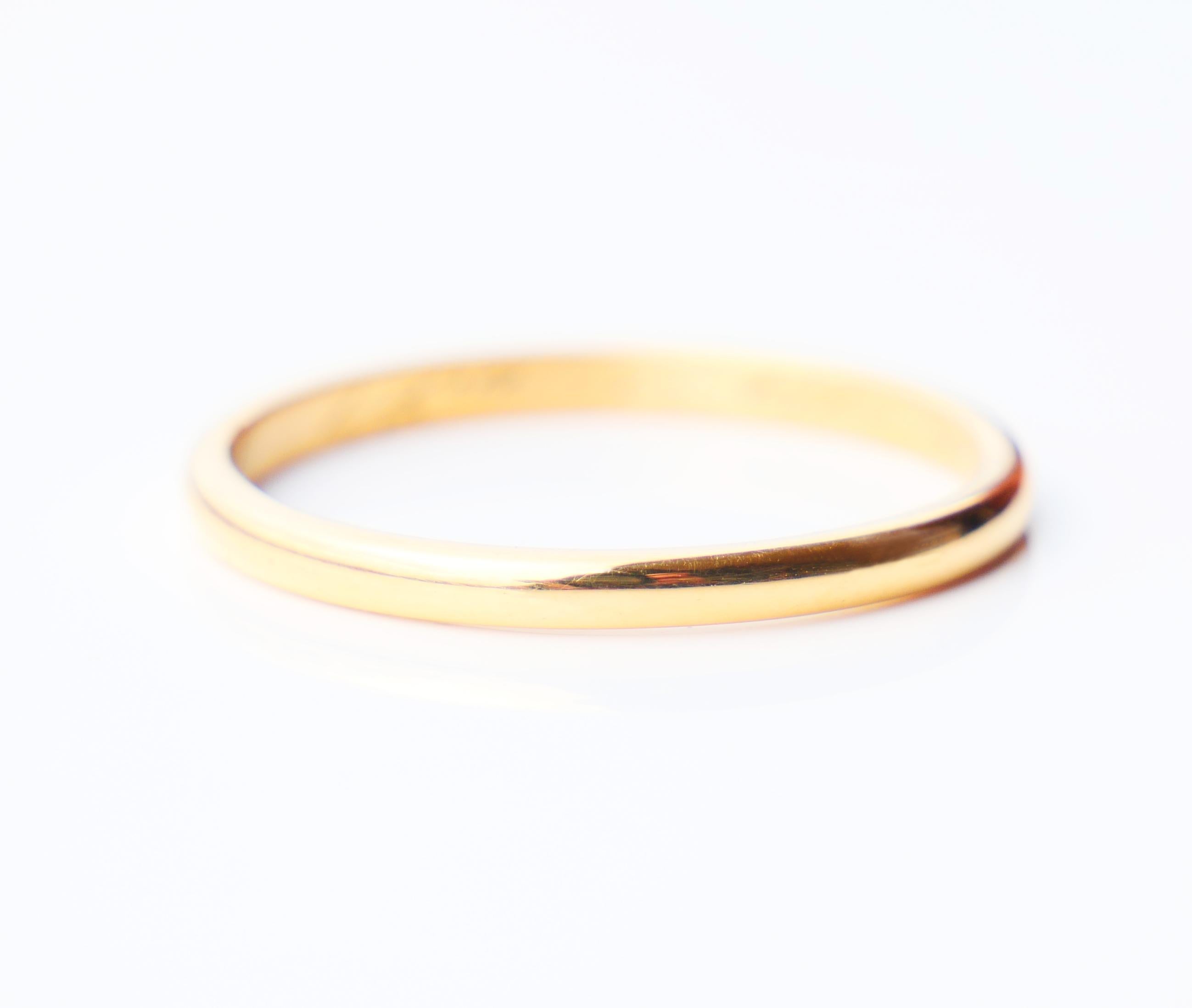 1931 Nordic Wedding Ring solid 23K Gold Ø US 11.5 / 4 gr For Sale 2
