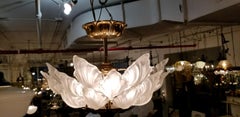 1931 NYC Waldorf Astoria Hotel Alba Art Deco Semi Flush Mount Light; Large Scale