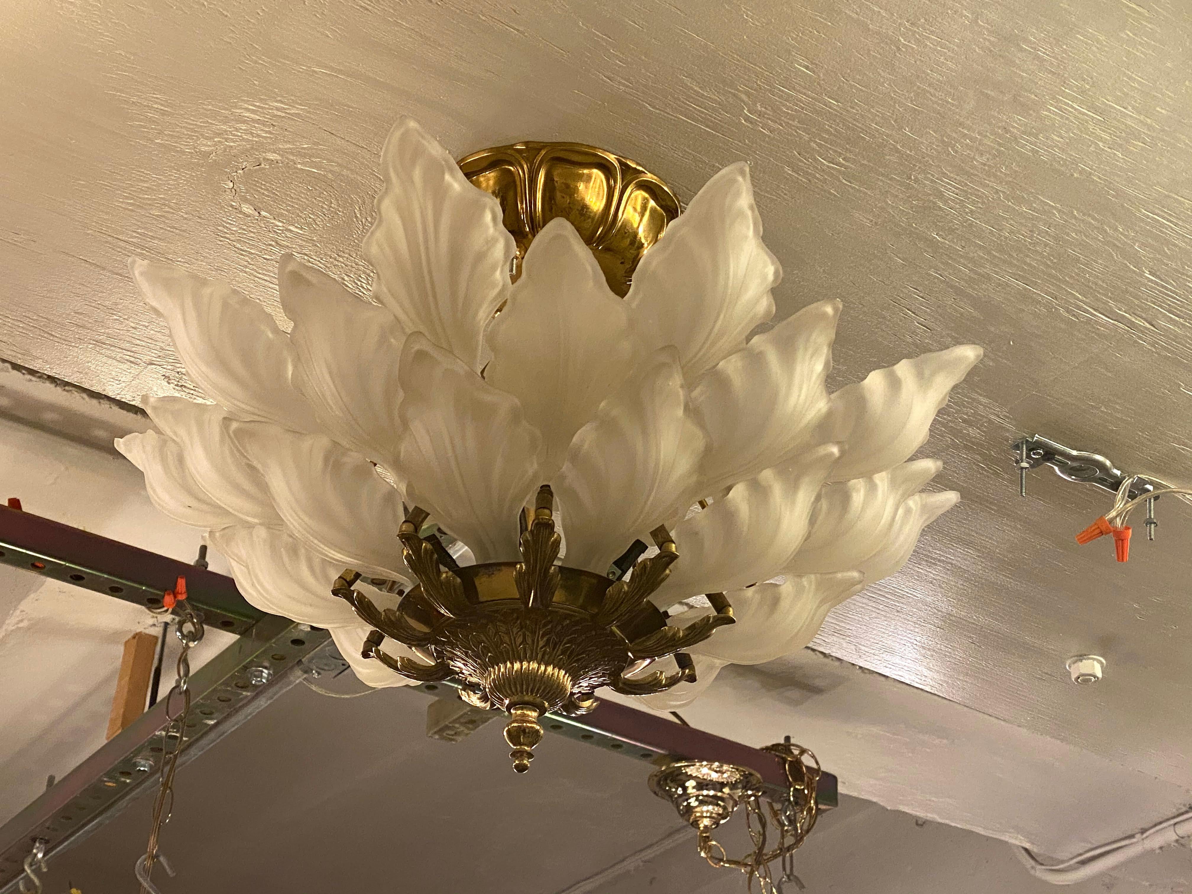 art nouveau flush mount ceiling light