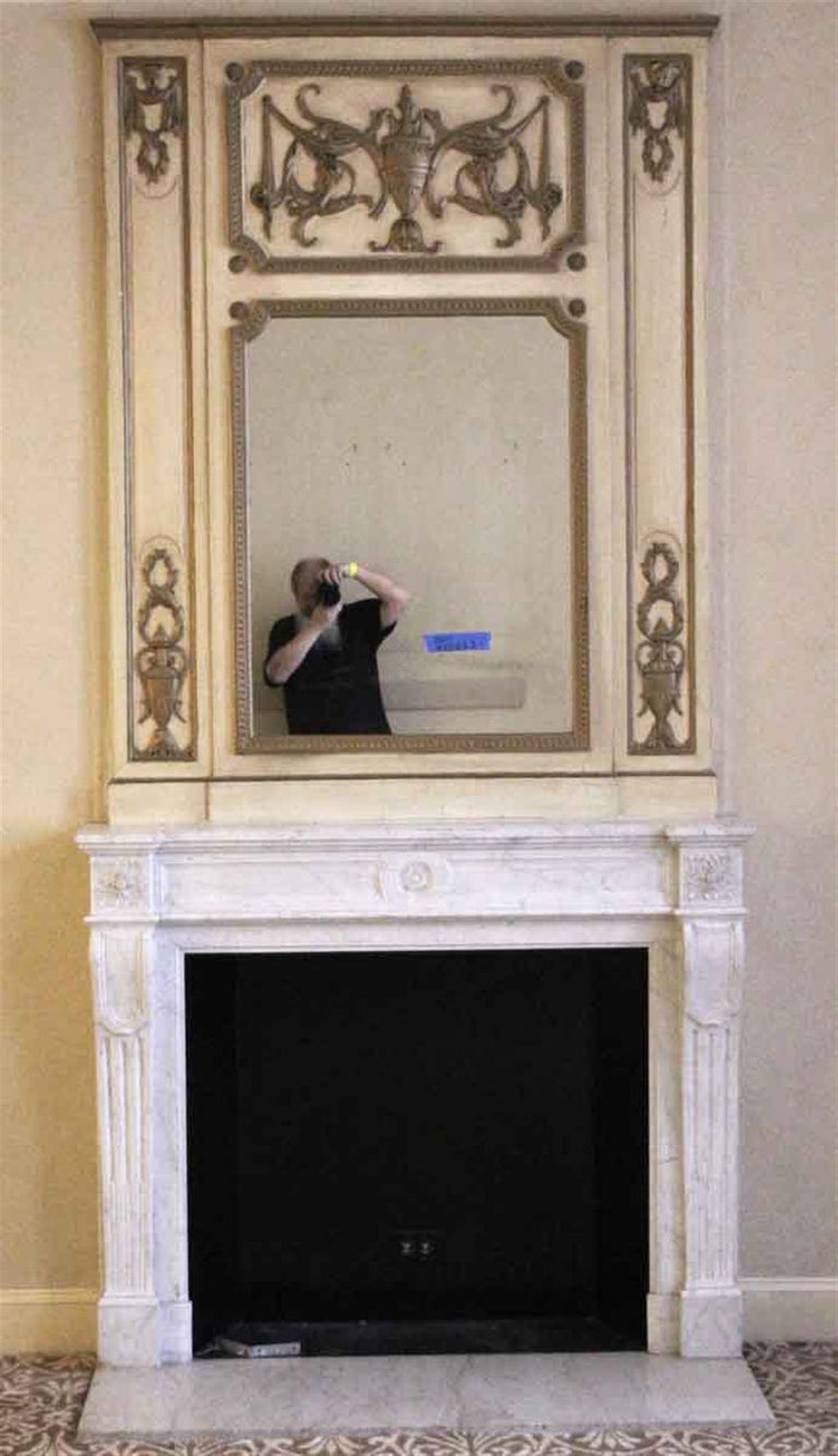1931 Nyc Waldorf Astoria Hotel Carved Wood Urn Motif Over Mantel