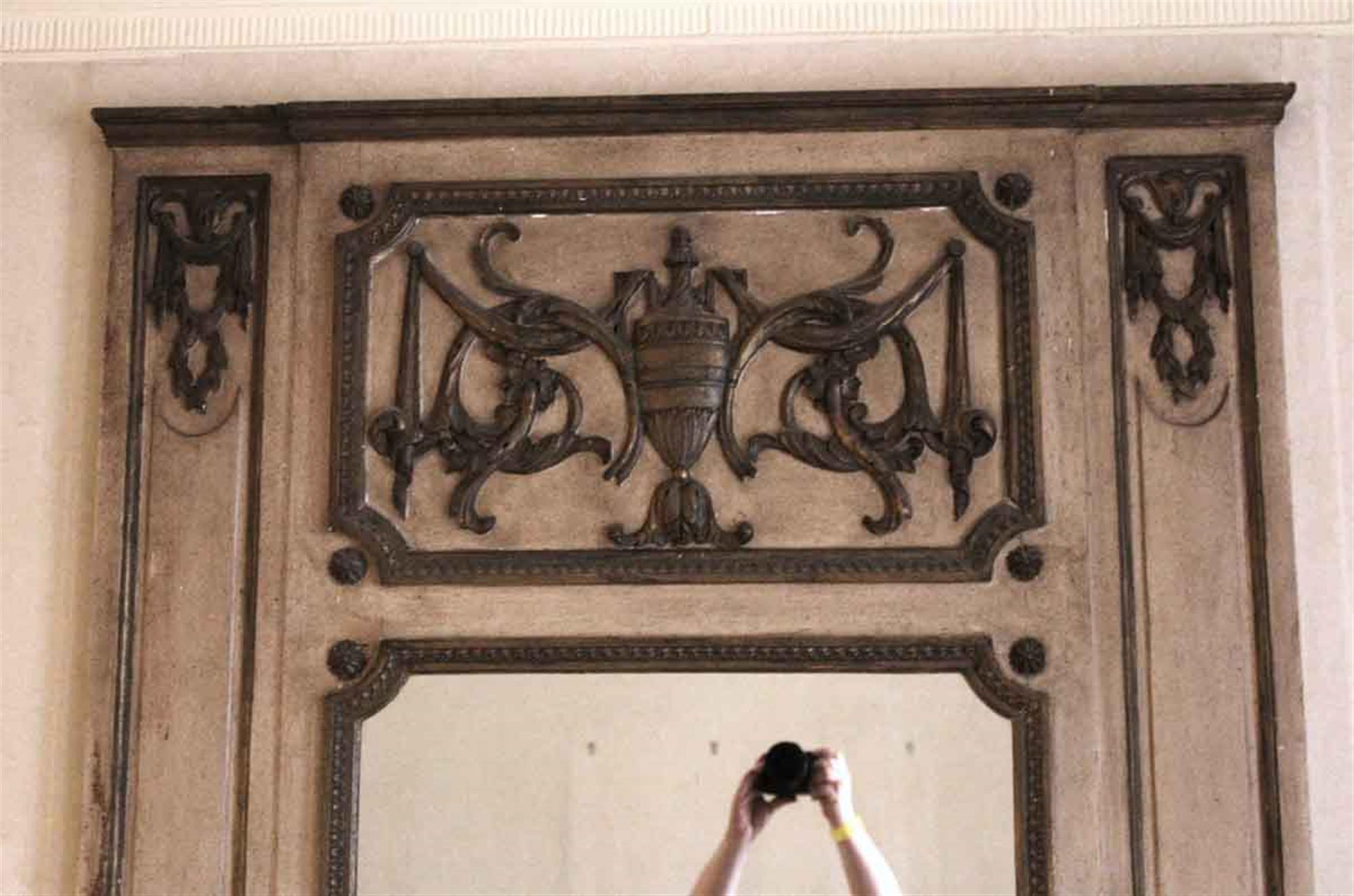 Mid-20th Century 1931 NYC Waldorf Astoria Hotel French Wood & Gold over Mantel Mirror, Room 964