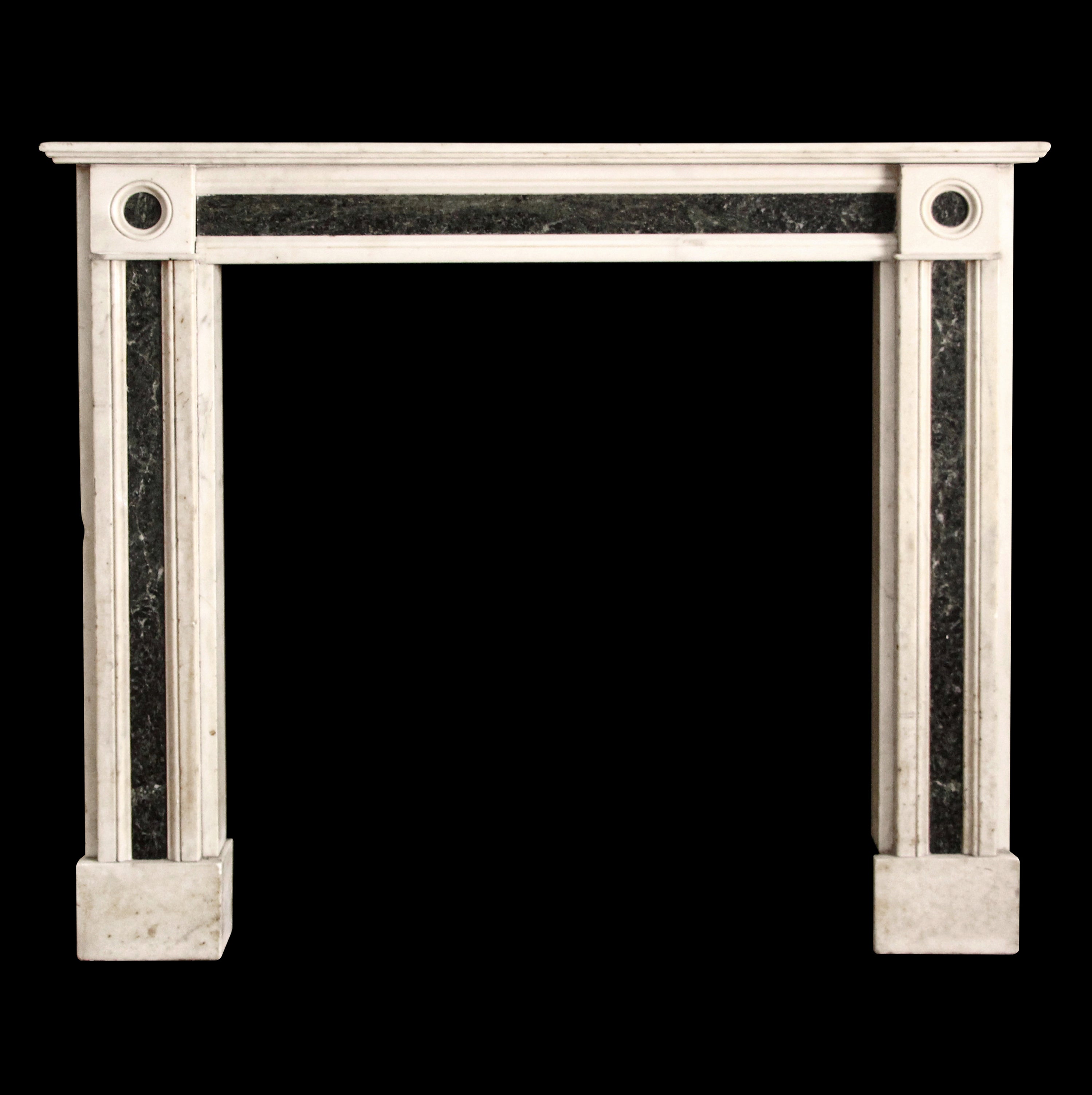 Waldorf Astoria Hotel White Green English Marble Mantel Regency Style For Sale