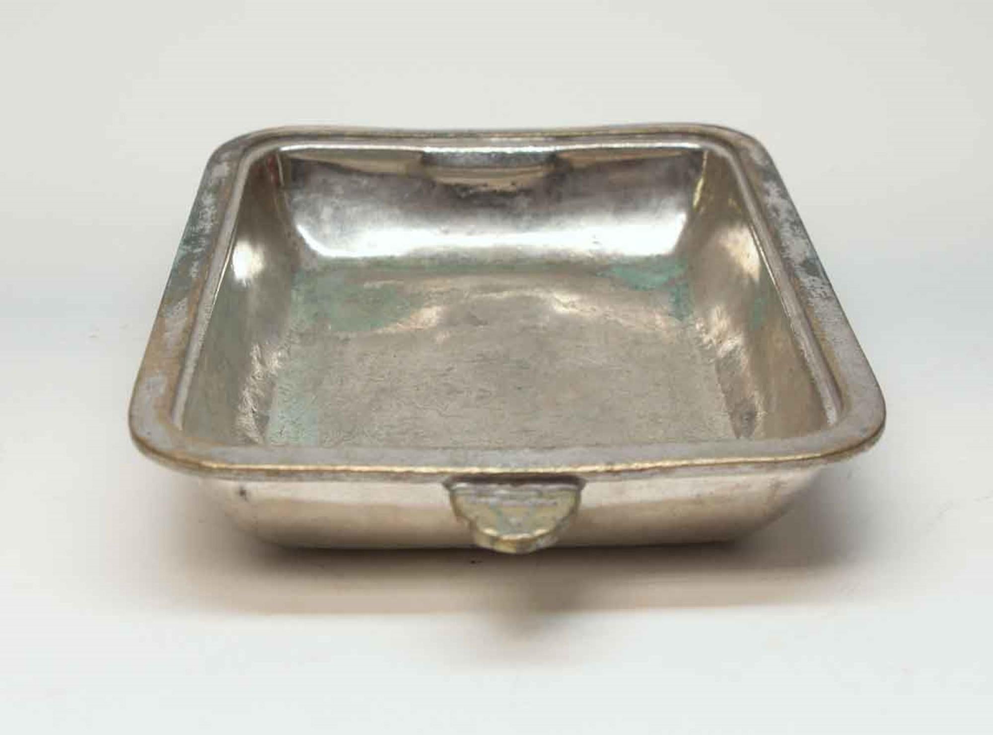 Mid-20th Century 1931 NYC Waldorf Astoria Hotel Silvered Shallow Dish, Art Deco