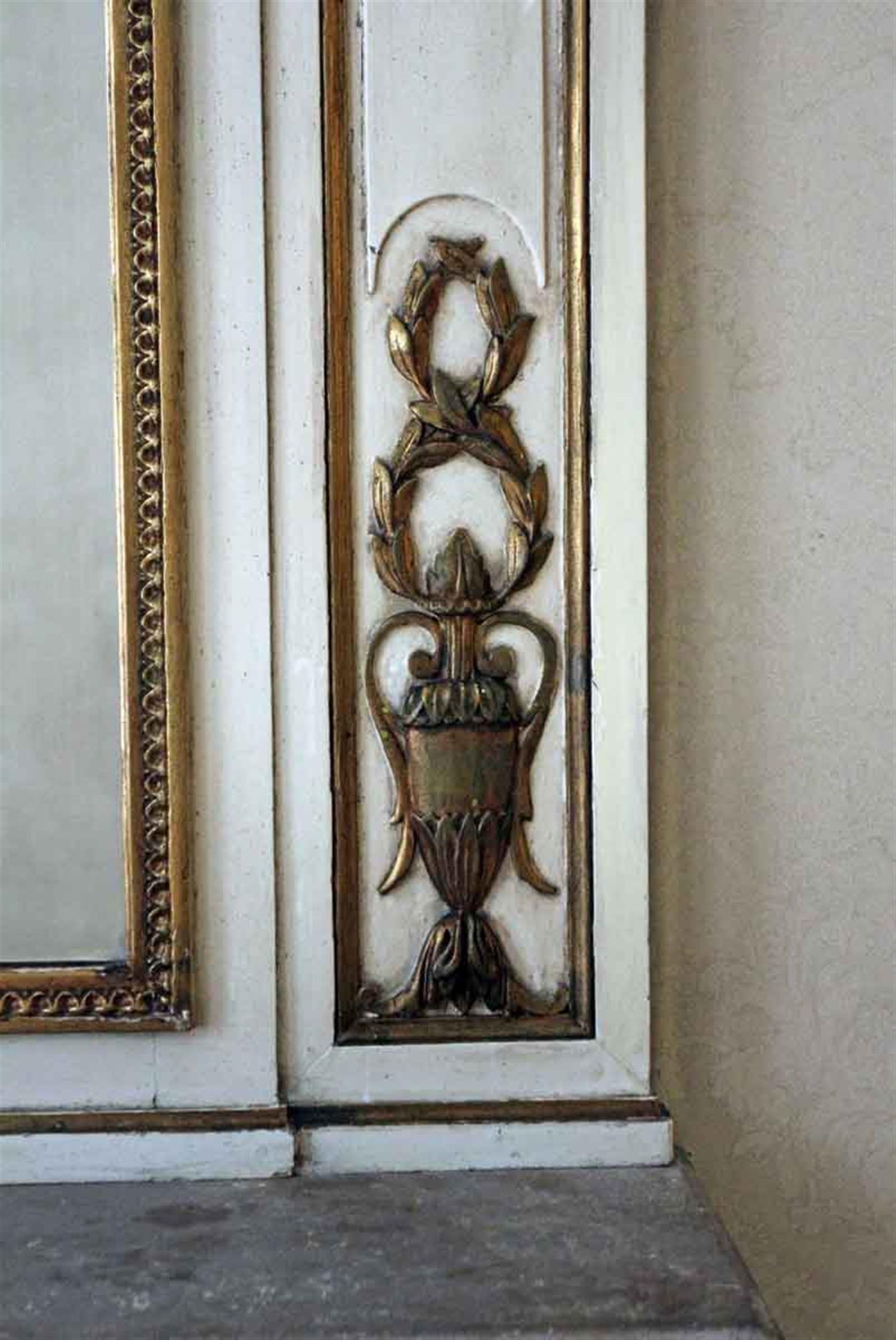 1931 NYC Waldorf Astoria Hotel Over Mantel Mirror from Ste. 665 Tan & Gold Wood  1