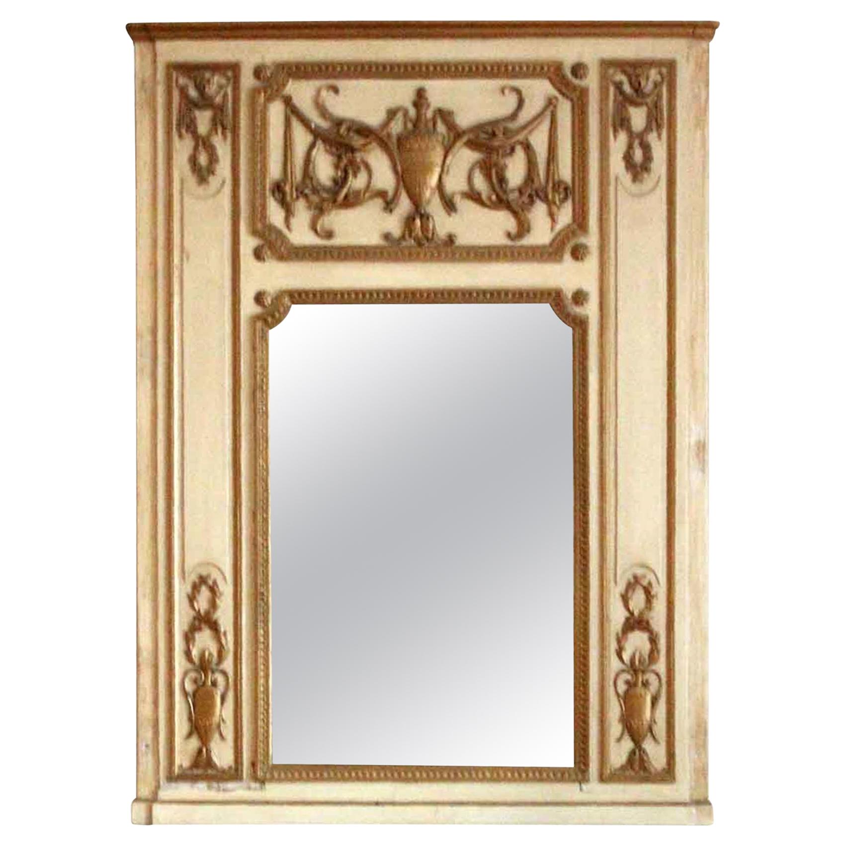 1931 NYC Waldorf Astoria Hotel Wood Tan & Gold Over Mantel Mirror from Room 765 