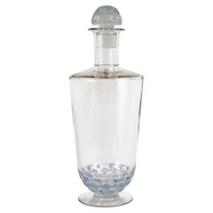 1931 René Lalique - Decanter Pouilly Fishes Glass With Blue Patina
