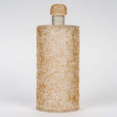 1931 René Lalique - Decanter Vigne Glass With Sepia Patina