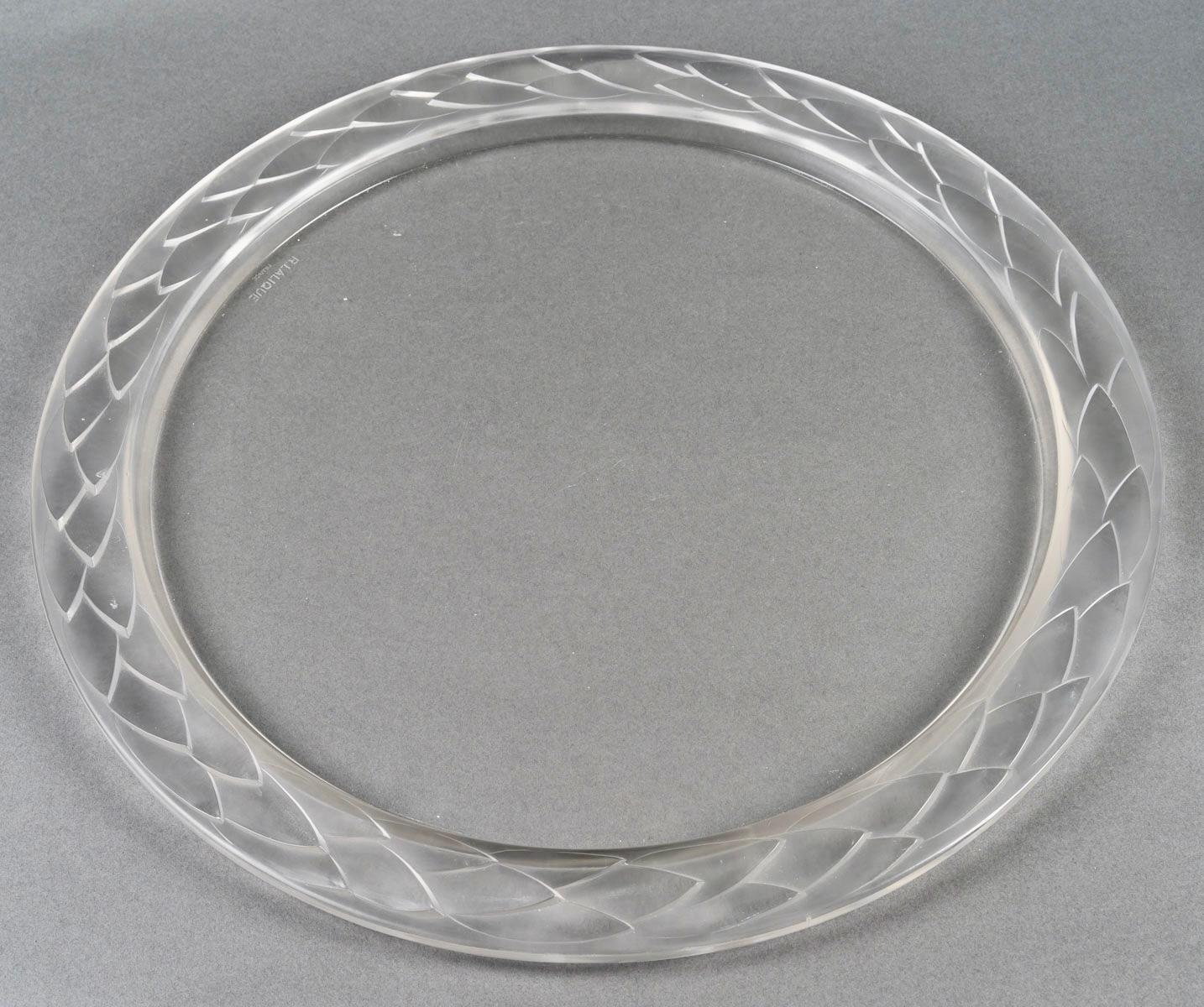 1931 René Lalique Cristalería Blidah 6 copas-vasos, bandeja y decantador en venta 3