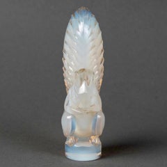 1931 Rene Lalique Seal Stamp Ecureuil Squirrel Opalescent Glass