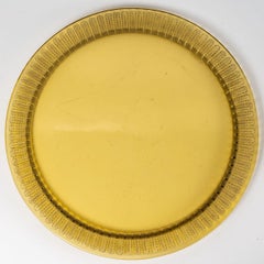 1931 René Lalique - Set Jaffa Yellow Amber Glass - 6 Cups + 1 Tray