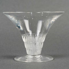 1931 Rene Lalique - Set of 6 Art Deco Champagne Glasses Bourgueil Glass