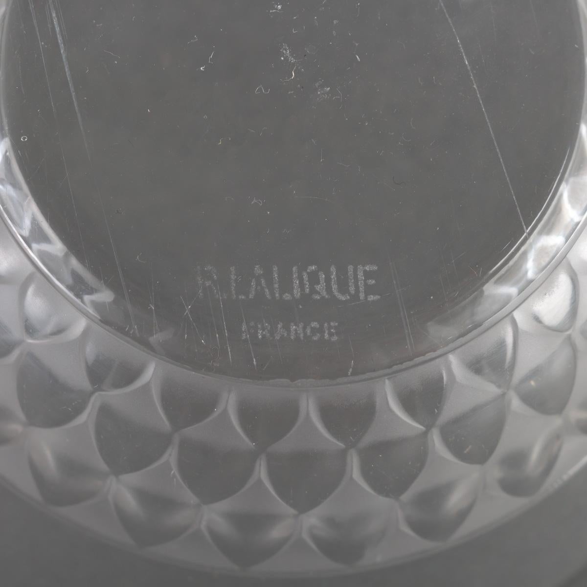 Verre 1931 René Lalique Service de table verre Saint Cyr 6 assiettes 6 bols en vente