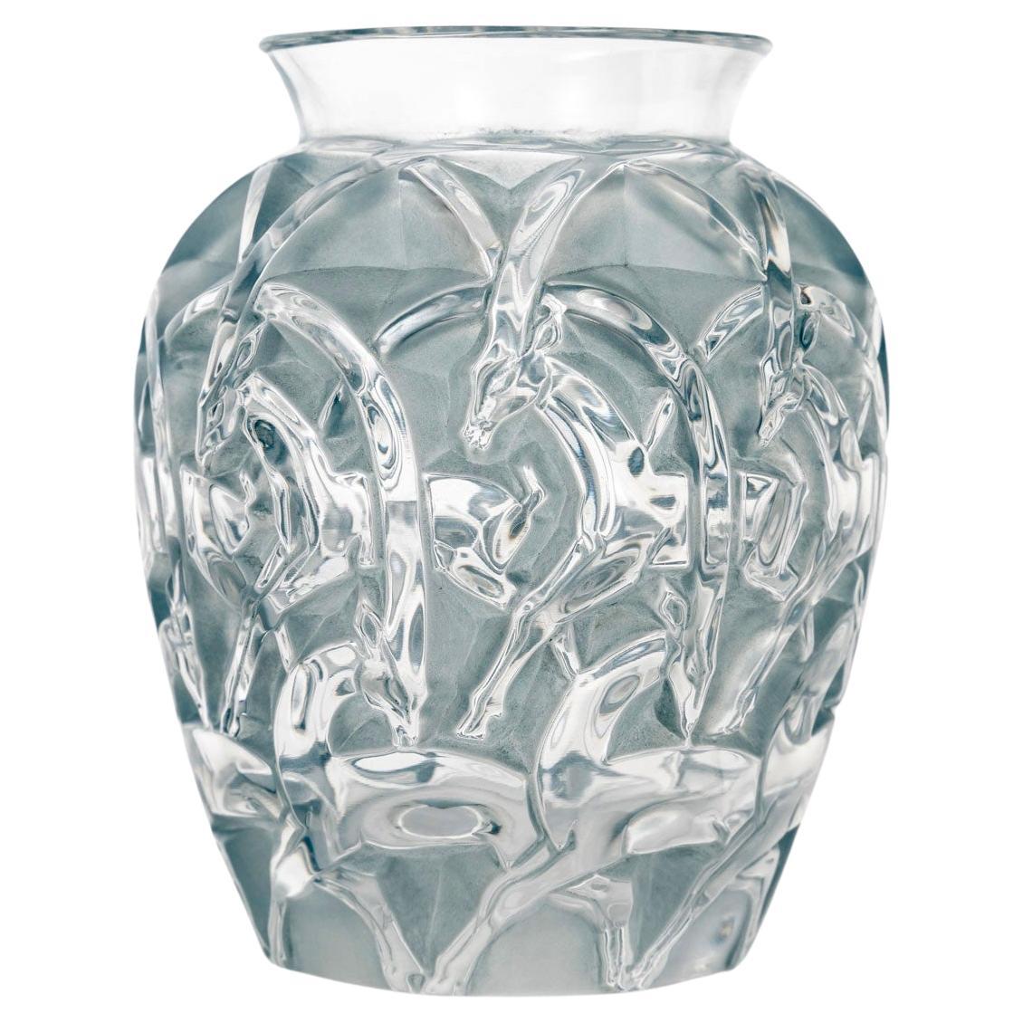 1931 René Lalique - Vase Sämischglas mit blauer Patina