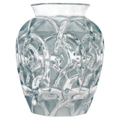 Vintage 1931 René Lalique - Vase Chamois Glass with Blue Patina