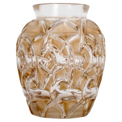 1931 René Lalique Vase Chamois Glass with Sepia Patina