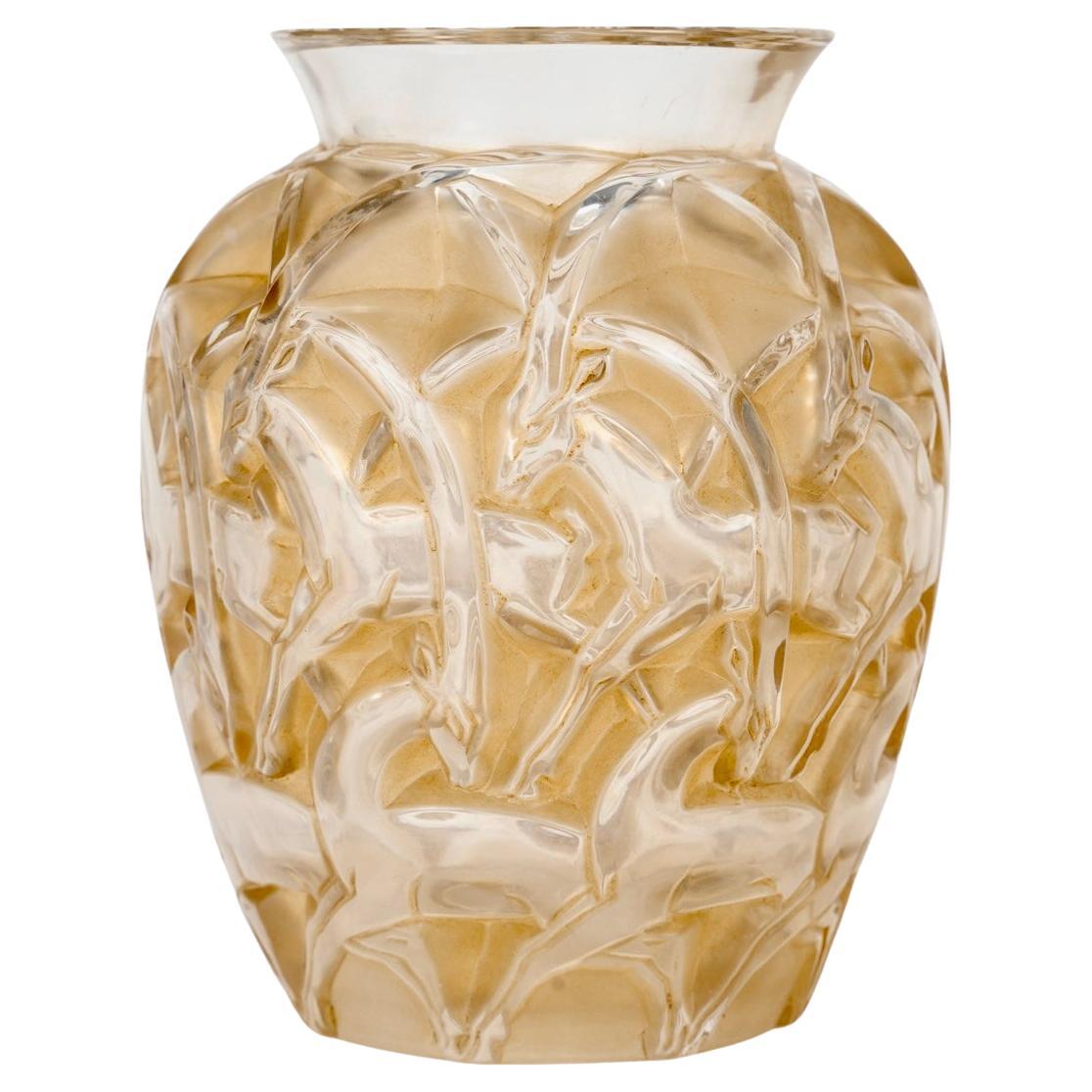 1931 René Lalique Vase Chamois Glass with Sepia Patina