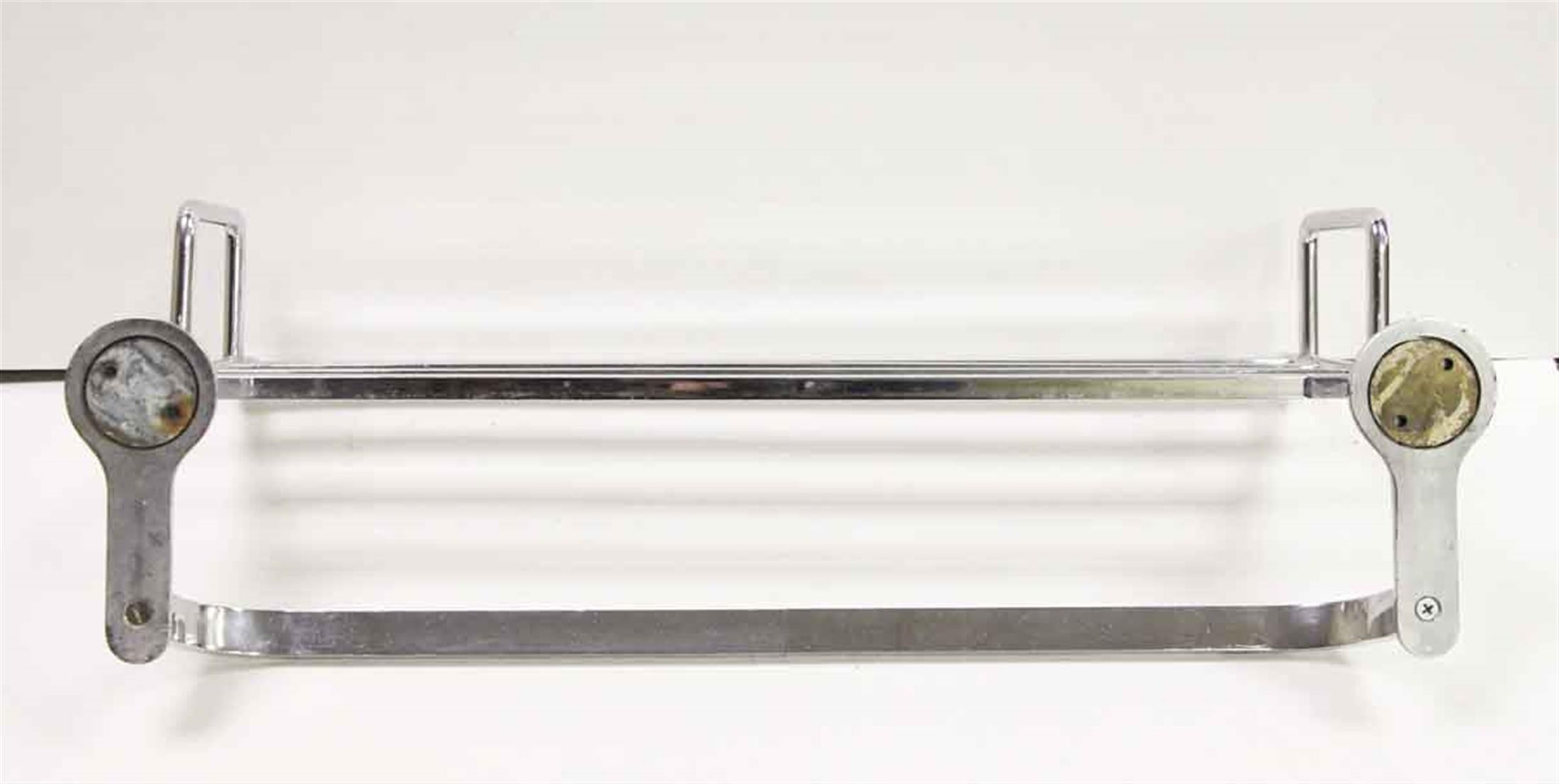 Mid-20th Century 1931 Waldorf Astoria Hotel Chrome over Brass Bathroom Towel Wall Rack