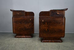 1931s Pair of Art Deco Bedside Tables, Czechoslovakia