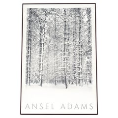 1932 Ansel Adams Bosque de pinos en la nieve Fotografía del Parque Nacional de Yosemite Impresión artística