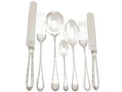 1932 Antique Sterling Silver Canteen of Cutlery for Twelve Persons