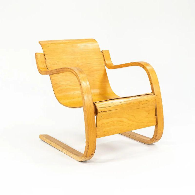 Finnish 1932 Artek No. 42 Small Paimio Lounge Chair in Birch by Alvar & Aino Aalto For Sale