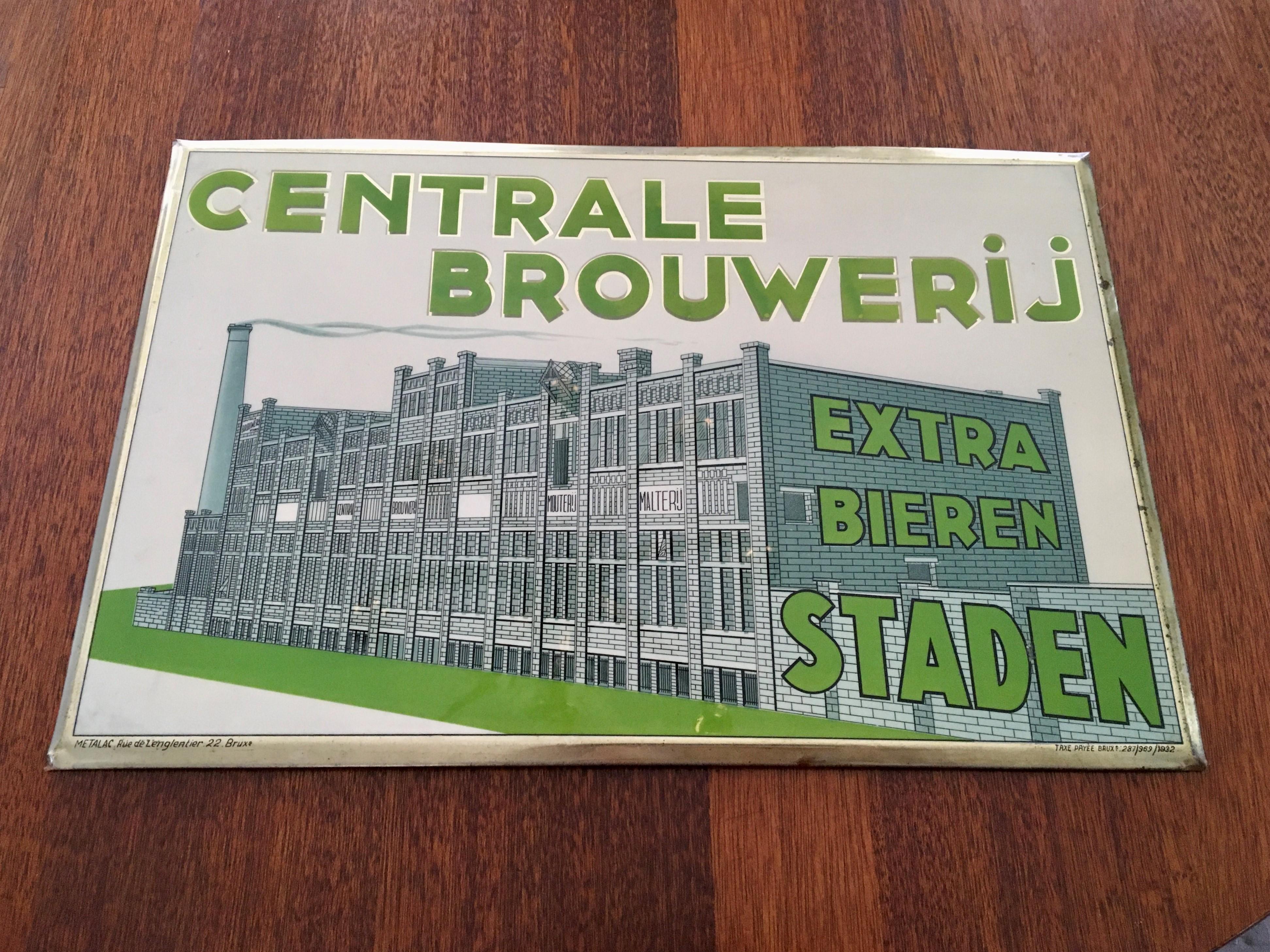 1932 Belgian Beer Brewery Sign 9