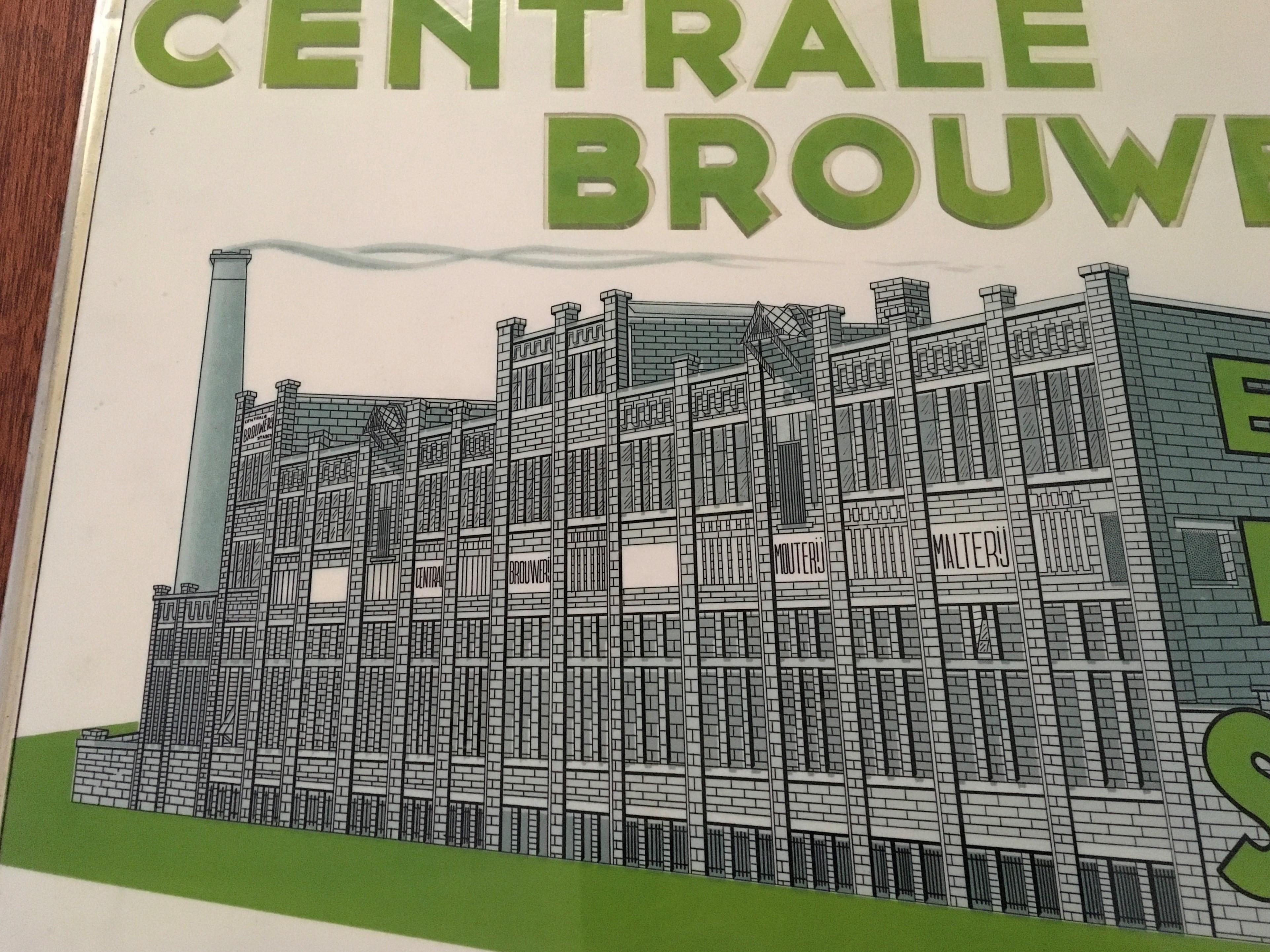 20th Century 1932 Belgian Beer Brewery Sign