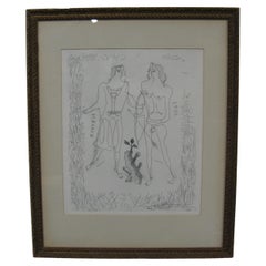 1932, Georges Braque "Eros and Eurybia" Original Etching Framed French Artist