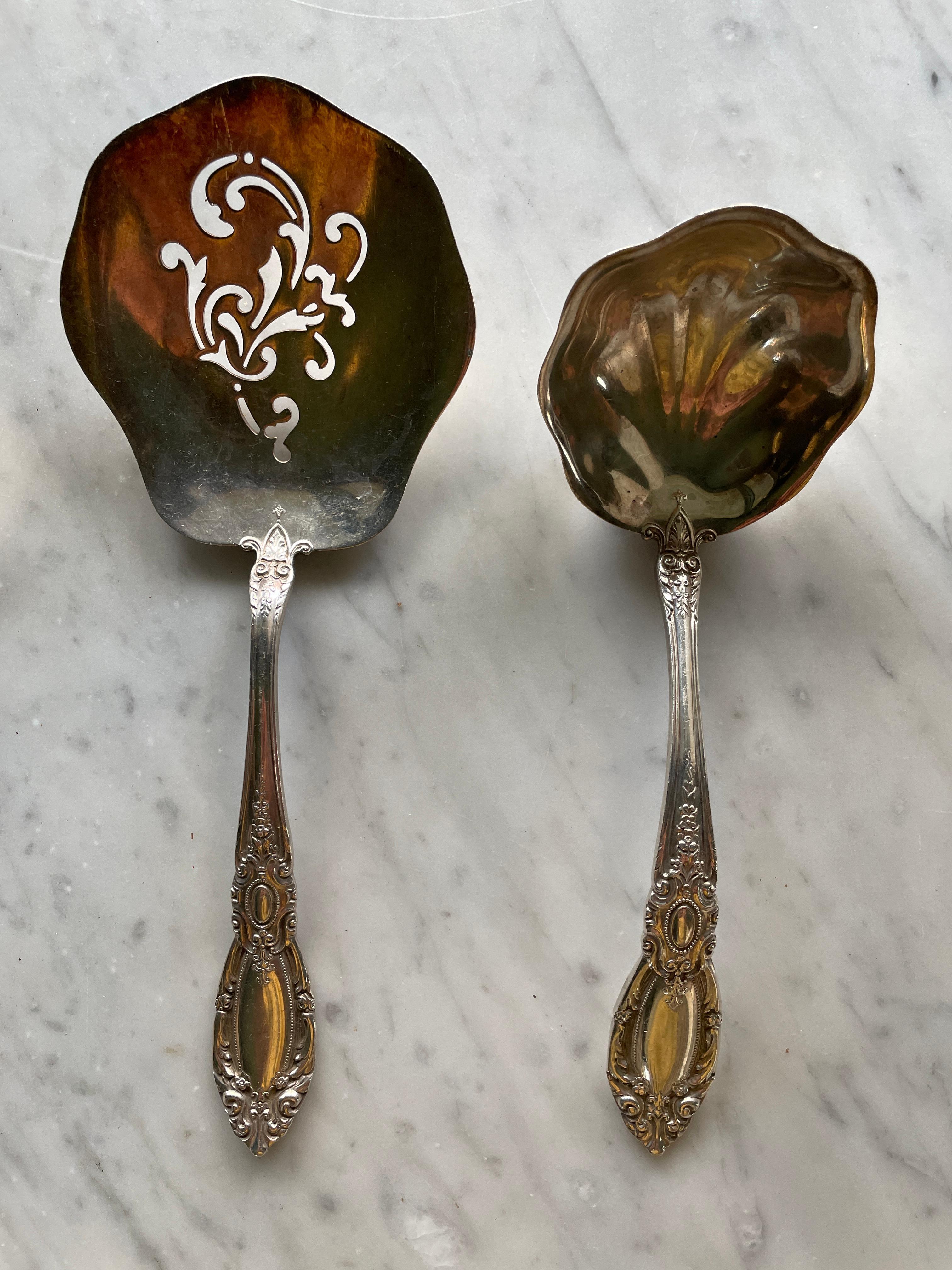 1932 King Richard Towle Sterling Silver Besteckset 61 Teile, 11,9 Garnituren im Angebot 2