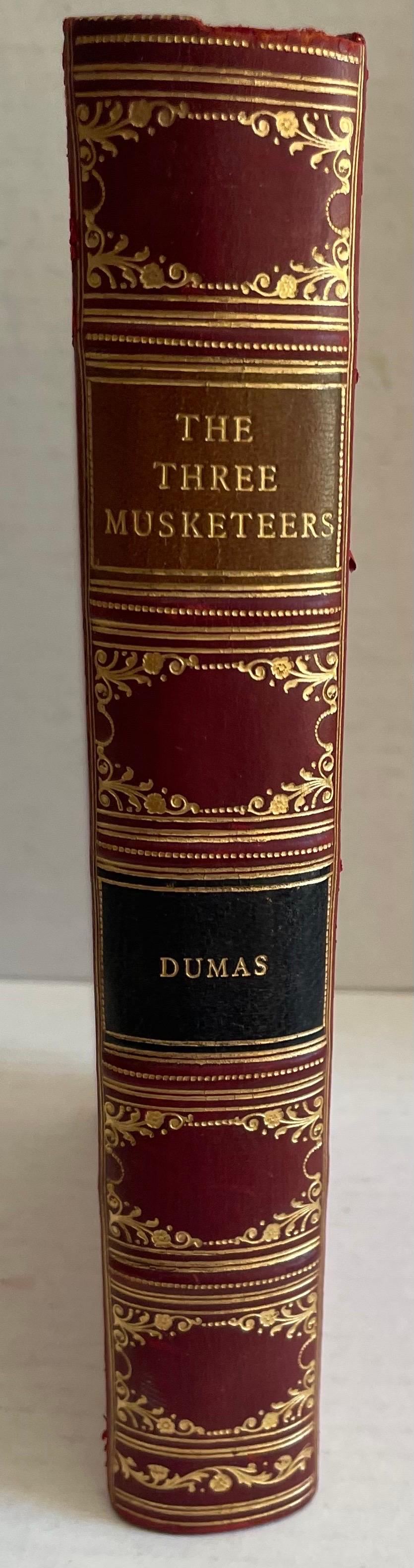 1932 Leather Bound The Three Musketeers by Alexandre Dumas For Sale 2