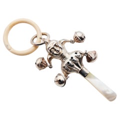 1932 Lennart's Jocker Baby Rattle Teether Toy Sterling Silver / 18gr