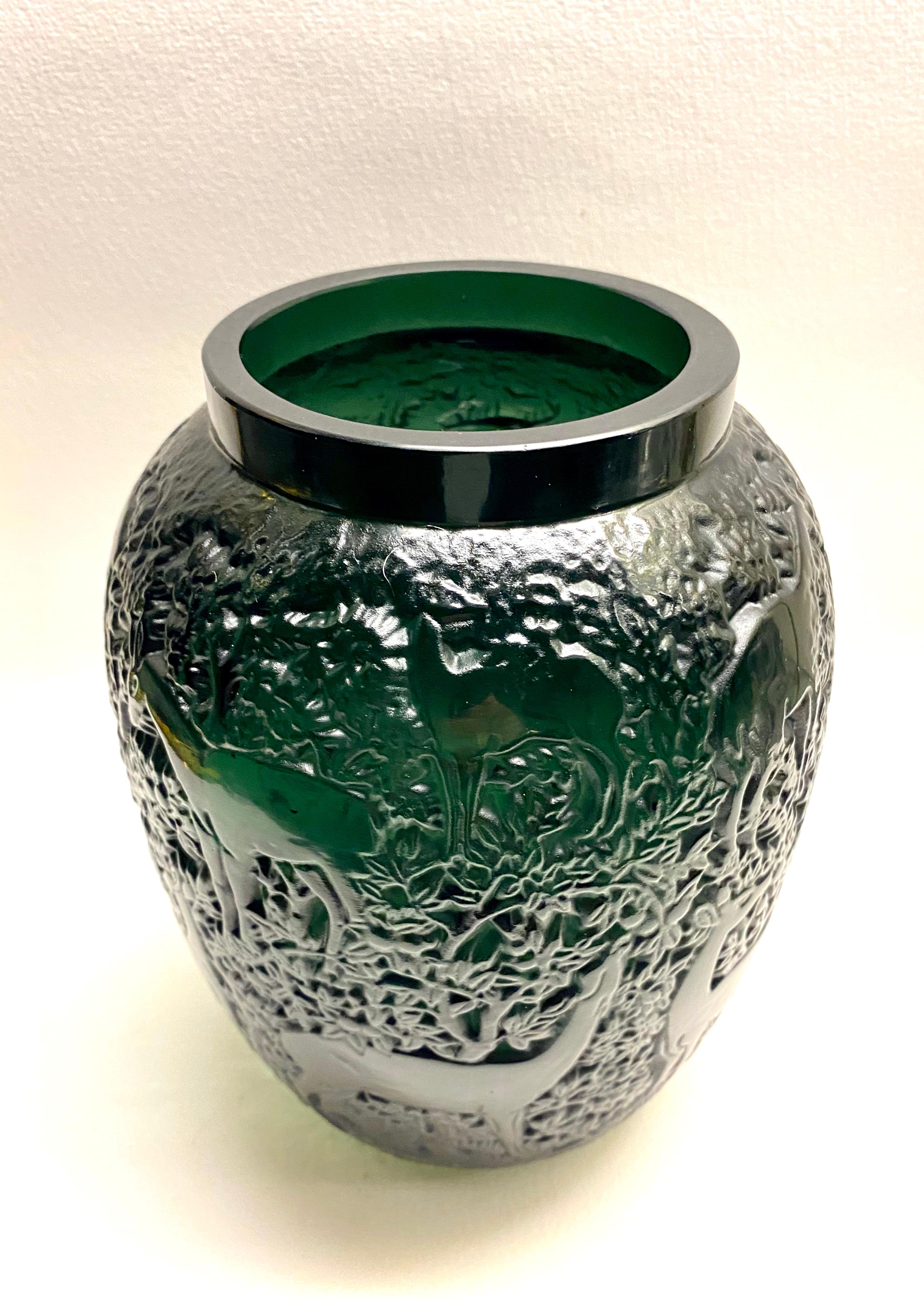 dark green glass vase